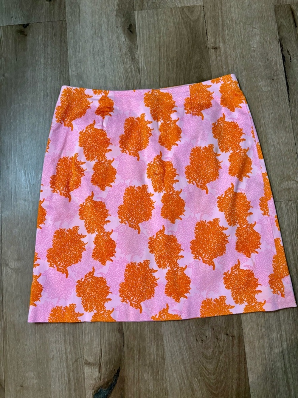 Women’s Vineyard Vines Cotton Blend Pink/Orange Coral Pattern Skirt - Size 2